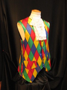 gilet arlequin avec jabot