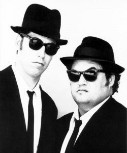 Blues Brothers 1976 : cravate slim et noire