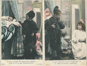 carte postale ramoneur fillette