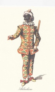 Arlequin, losanges symétriques, fin XVII ème, Maurice Sand 1860