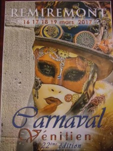 Affiche Carnaval vénitien de Remiremont 2017