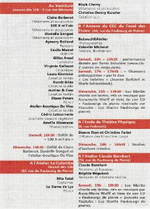 Programme Faubourg des Créateurs 2014