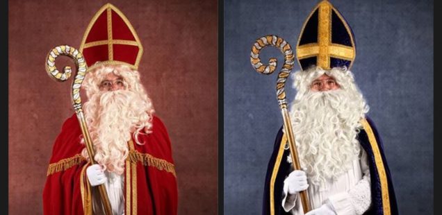 Saint Nicolas, habillé en rouge ou en violet ?